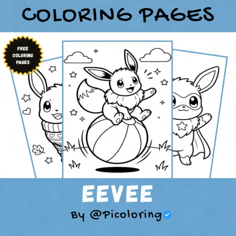 Eevee Coloring Pages Thumbnail 1000x1000