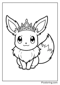 Eevee wearing a beautiful princess tiara