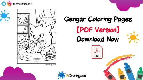 Printable Gengar Pokémon Coloring Pages