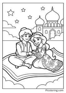 Aladdin and Jasmine sharing a sweet moment together Aladdin and Jasmine sharing a sweet moment together