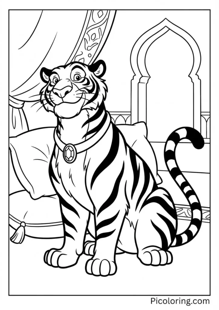 Jasmine loyal pet tiger in a majestic pose