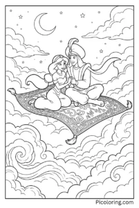 The famous romantic flying scene over the clouds The famous romantic flying scene over the clouds