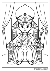 The friendly Sultan sitting on his royal throne The friendly Sultan sitting on his royal throne