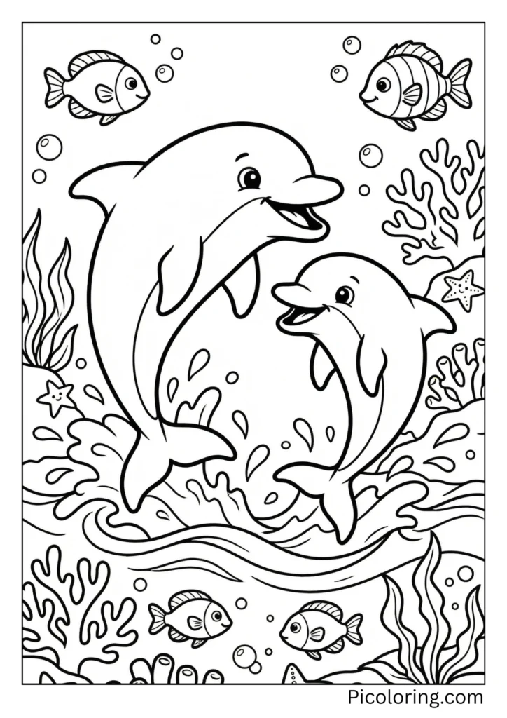 Brother-and-sister-dolphins-having-fun-in-the-sea