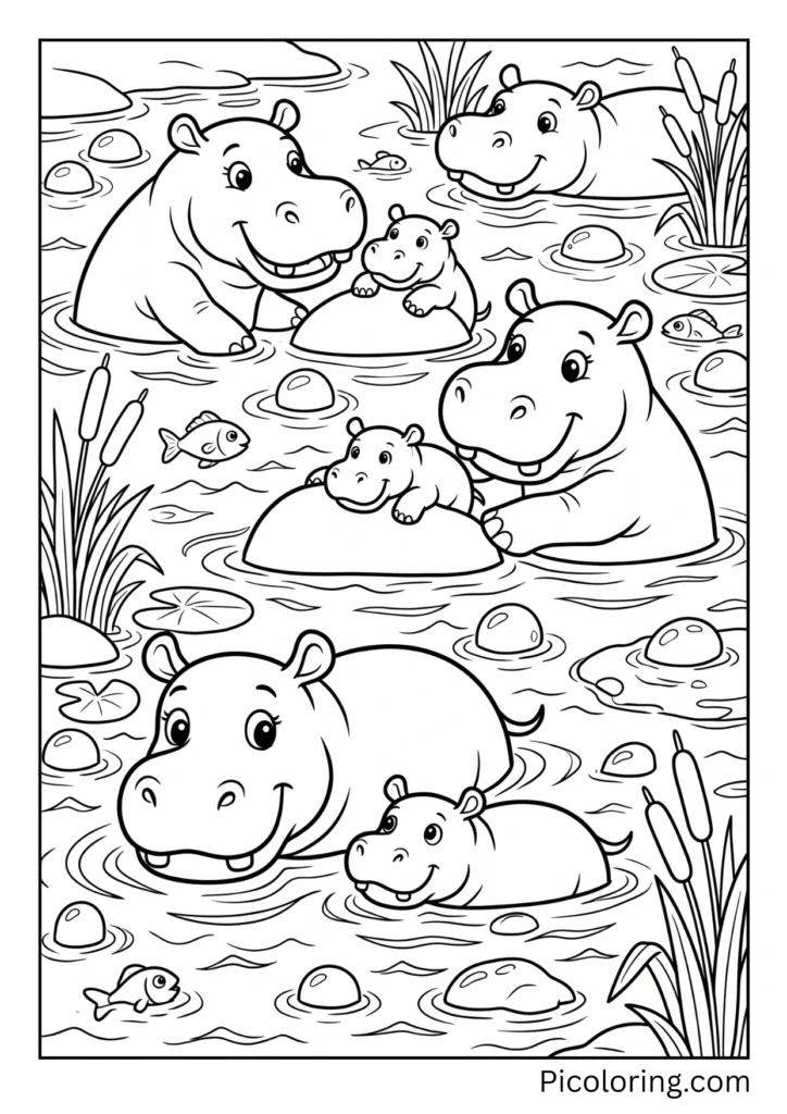Parents teaching their babies to swim
