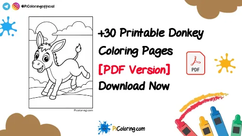 Printable Donkey Coloring Pages