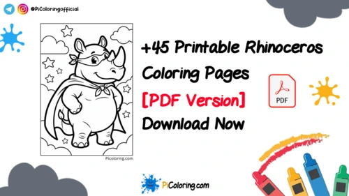 Printable Rhinoceros Coloring Pages