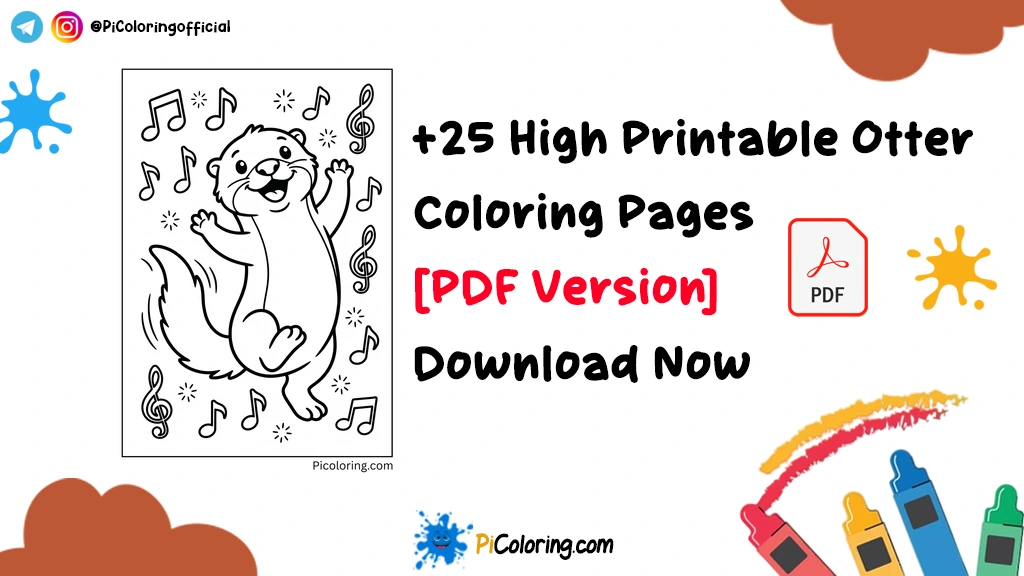 Otter Coloring Pages Thumbnail 1024x576