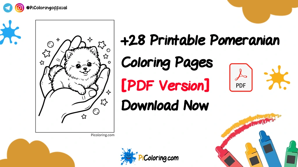 Pomeranian Coloring Pages Thumbnail 1024x576