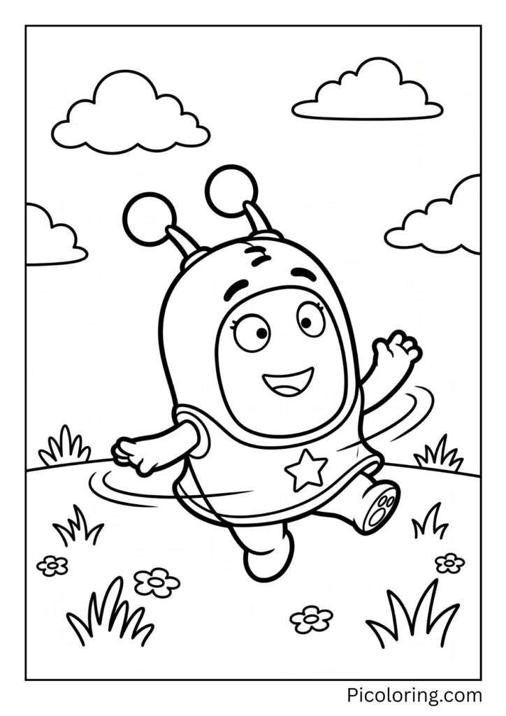 Bubbles twirls happily outside Bubbles twirls happily outside