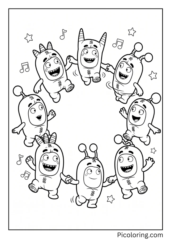 Oddbods Dancing Togethers in a circle Oddbods Dancing Togethers in a circle