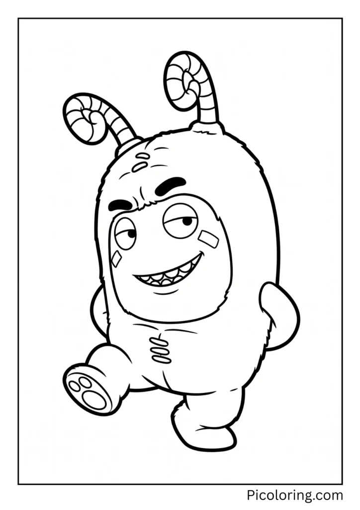 Pogo tiptoes quietly with a mischievous grin Pogo tiptoes quietly with a mischievous grin