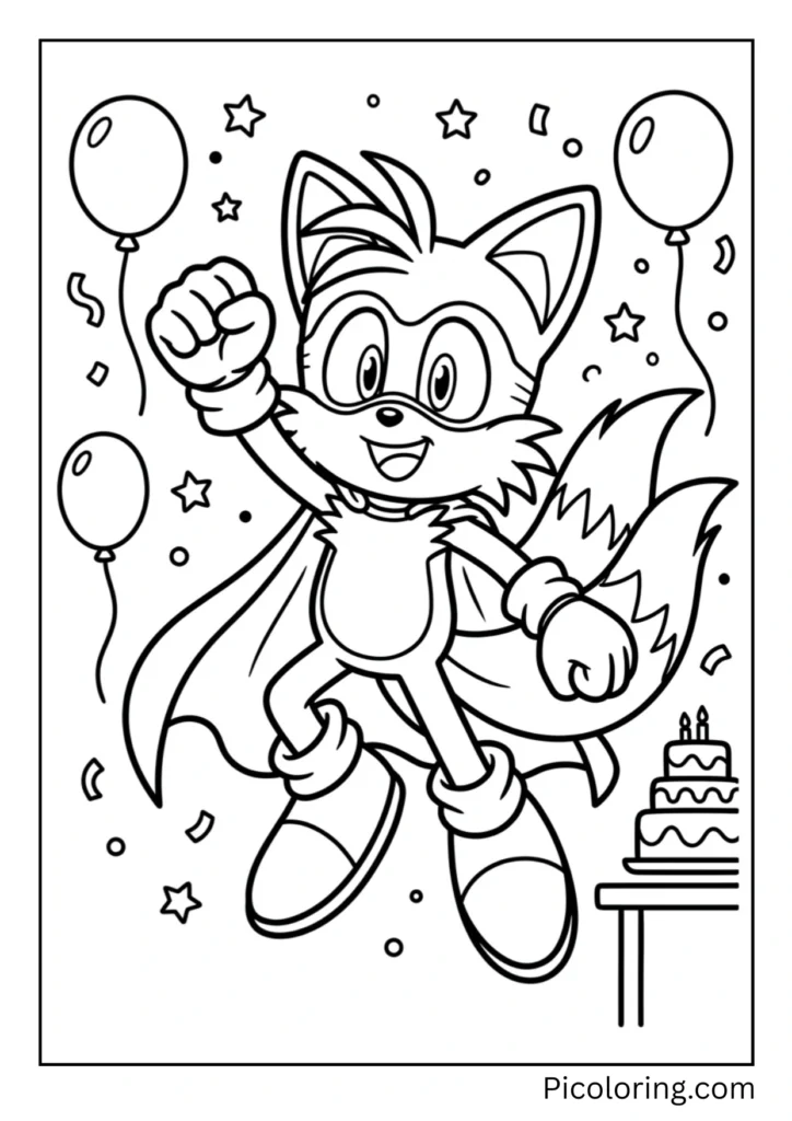 Tails as a superhero for a costume party