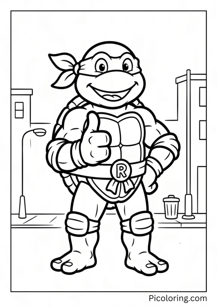 Raphael giving big cheerful thumbs up