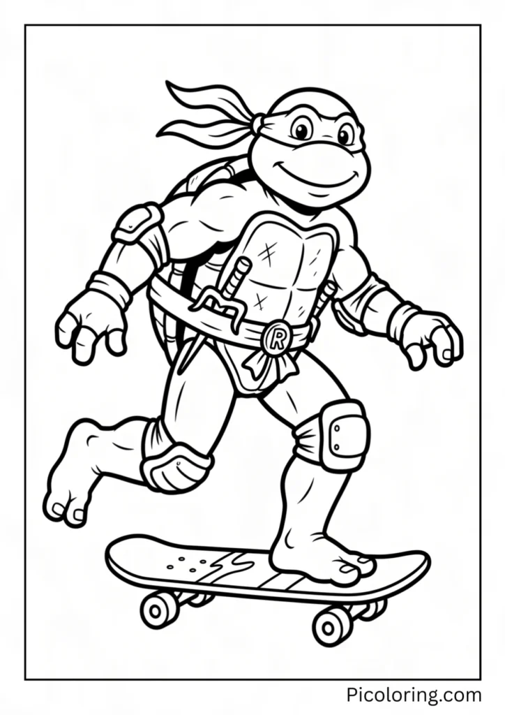 Raphael skating while wearing knee pads