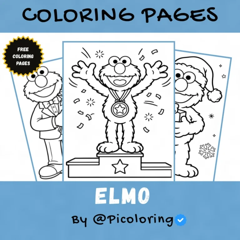 Elmo World Coloring Pages Thumbnail 1000x1000